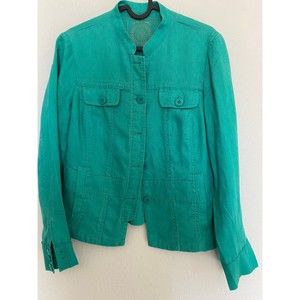 Woman’s Cold Water Creek Celebrate Your Spirit Linen Button down Jacket